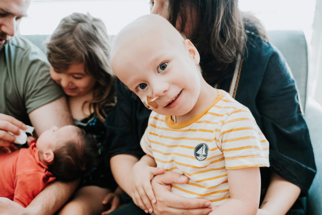 Oli with his family