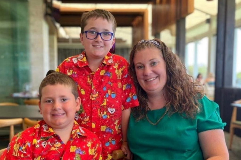 Megan with her two sons