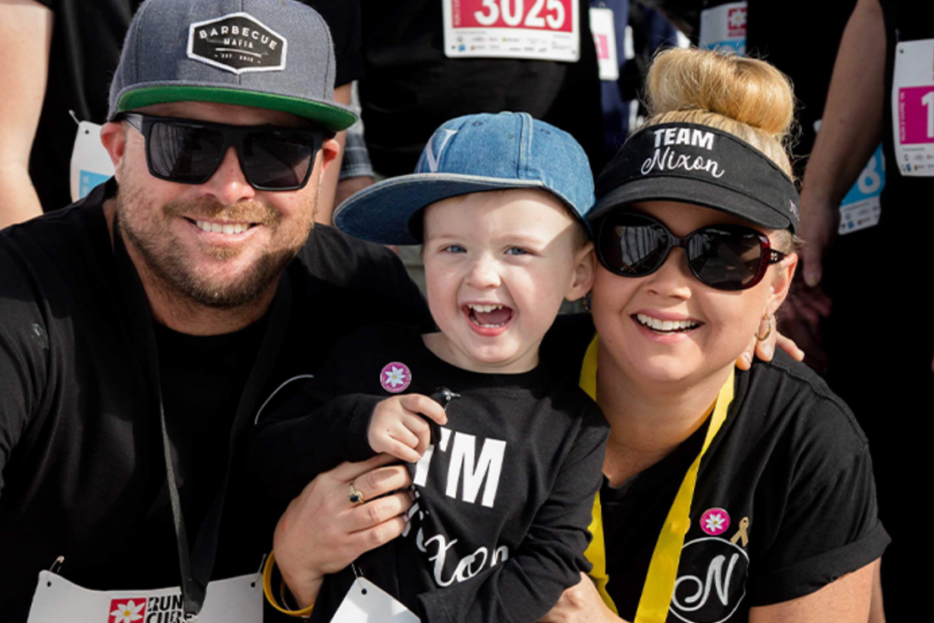Nixon with his parents