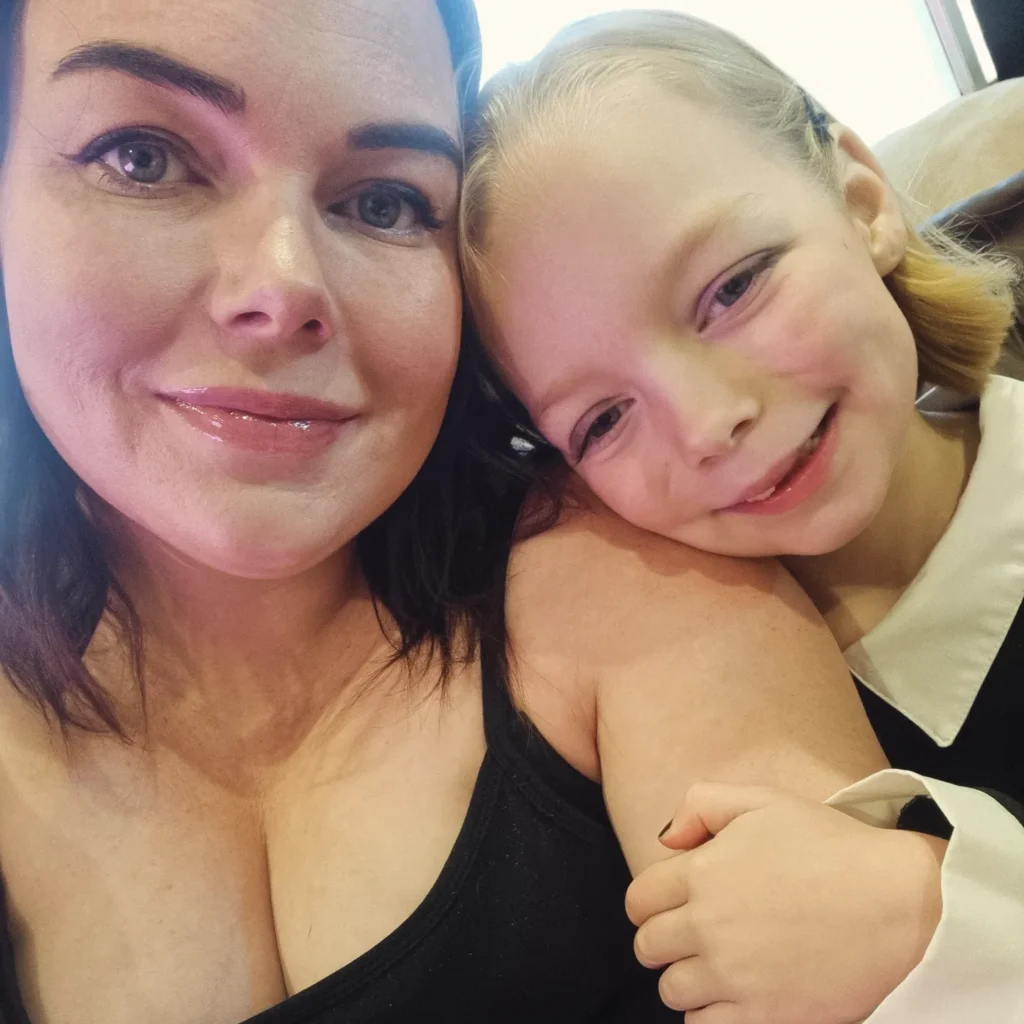 A photo of Tabitha with one of her children